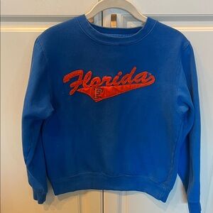 J. America Blue Preppy Vintage Sweatshirt FLORIDA Med